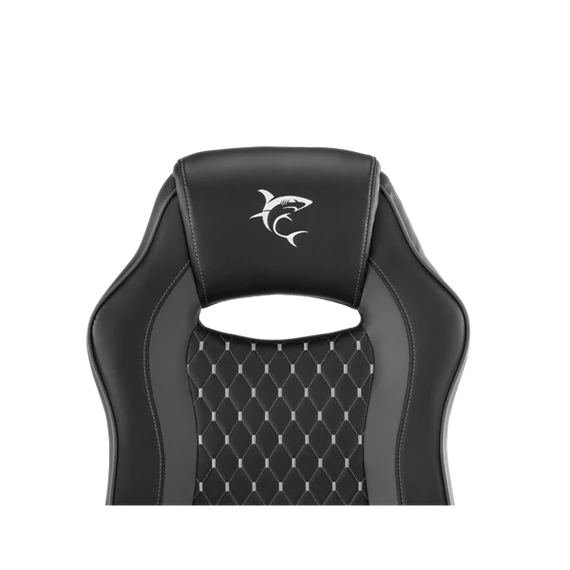 WHITE SHARK NYX-B NYX gamer szék, fekete, puha nyak, fej és hát párnák, lélegzó felület, 120 kg - ig