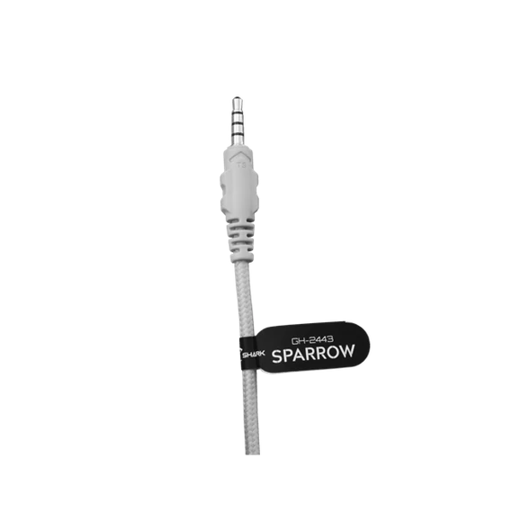 WHITE SHARK SPARROW-W, GH-2443W, gamer fejhallgató, fehér, (3.5 Jack 4 pin.)