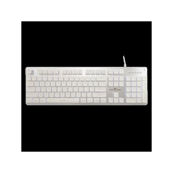 WHITE SHARK  TACHI-W/US WS GK-003241W-US vezetékes membrán gamer billentyűzet, 104 gomb fehér (angol)