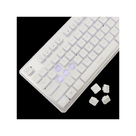 WHITE SHARK  TACHI-W/US WS GK-003241W-US vezetékes membrán gamer billentyűzet, 104 gomb fehér (angol)