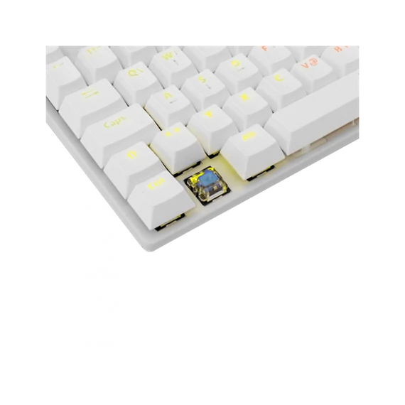WHITE SHARK WS GK-2106W/BL-HU COMMANDOS fehér mechanikus billentyűzet, magyar, 88 kék gomb