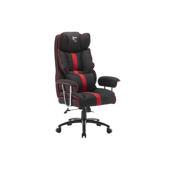 WHITE SHARK WS LE MANS LE MANS fekete/piros gamer szék, puha nyak, fej és hát párnák, lélegző felület, 120 kg-ig