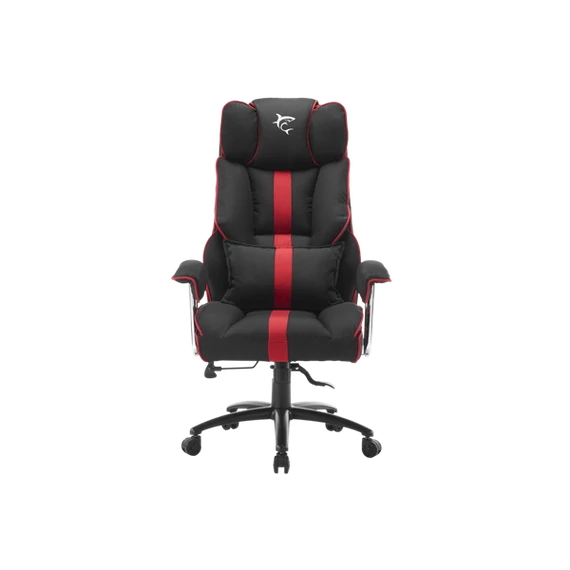 WHITE SHARK WS LE MANS LE MANS fekete/piros gamer szék, puha nyak, fej és hát párnák, lélegző felület, 120 kg-ig