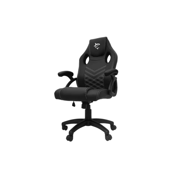 WHITE SHARK ZOLDER fekete gamer szék , puha nyak, fej és hát párnák, lélegző felület, 3 év garancia, 120 kg - ig