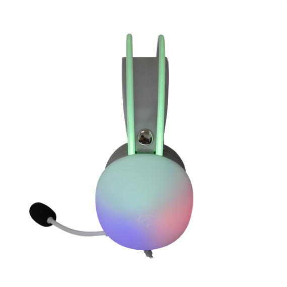 WHITE SHARK FIREFLY-W, GH-2342-W gamer fejhallgató, fehér/RGB, (3.5 Jack)
