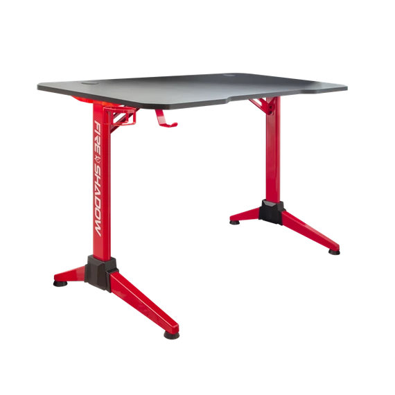 WHITE SHARK FIRE SHADOW RGB gamer asztal fekete/piros