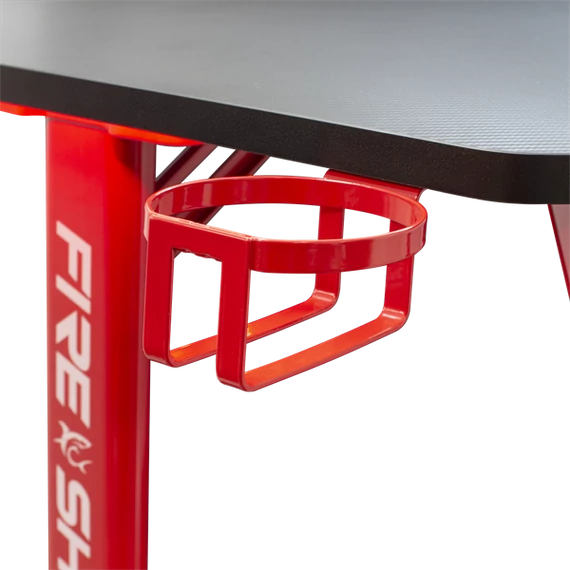 WHITE SHARK FIRE SHADOW RGB gamer asztal fekete/piros