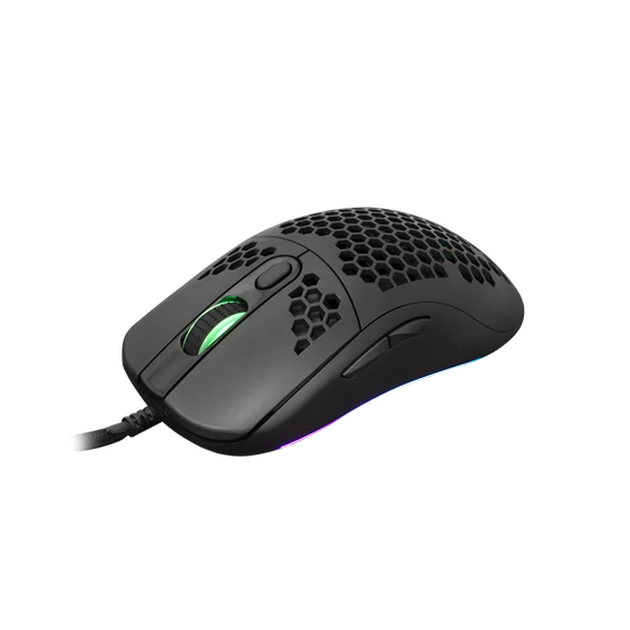 WHITE SHARK GM-5007B GALAHAD gamer egér, fekete, 6400 dpi