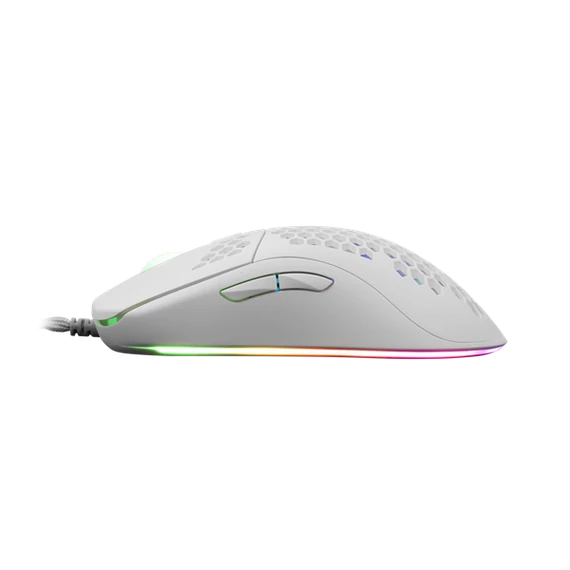 WHITE SHARK GM-5007W GALAHAD gamer egér, fehér, 6400 dpi
