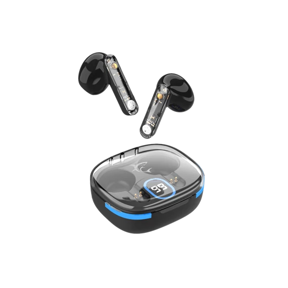 WHITE SHARK HYPERBEAT-B, GEB-TWS37B bluetooth In-ear fülhallgató mikrofonnal, fekete