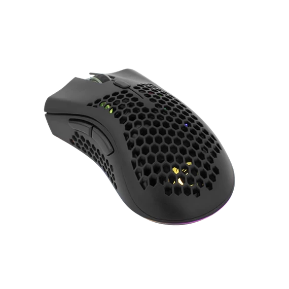 WHITE SHARK LIONEL-B, WGM-5012B vezeték nélküli gamer egér, fekete, 10000 dpi
