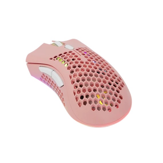 WHITE SHARK LIONEL-P, WGM-5012P vezeték nélküli gamer egér, pink, 10000 dpi