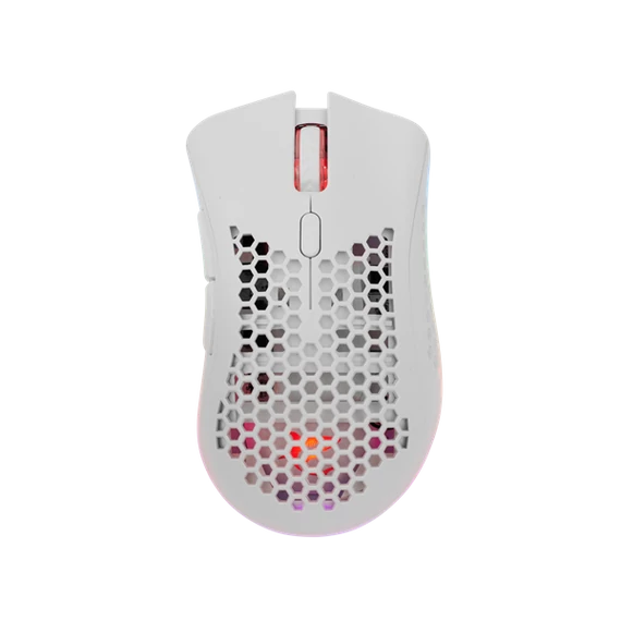 WHITE SHARK LIONEL-W, WGM-5012W vezeték nélküli gamer egér, fehér, 10000 dpi