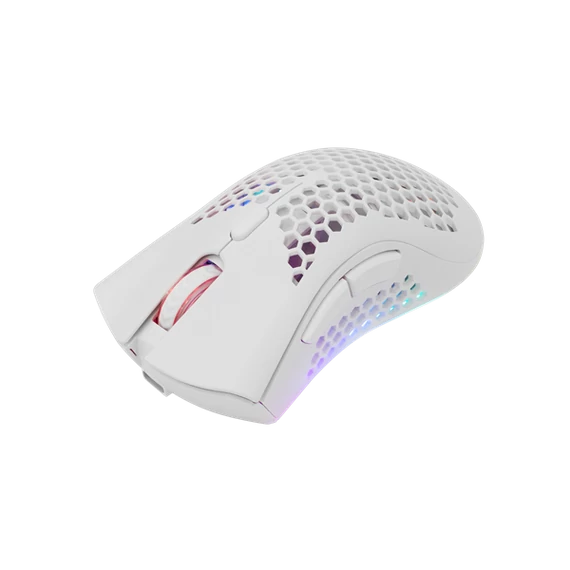 WHITE SHARK LIONEL-W, WGM-5012W vezeték nélküli gamer egér, fehér, 10000 dpi