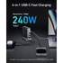 ANKER Hálózati Töltő 3xUSB-C, USB-A 4 portos, 240W EU, fekete - A2342311