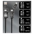 BLACKBIRD Adatkábel Extreme 4in1 USB-A/USB-C/Lightning 50-200cm, fekete