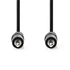Nedis CAGL22000BK10 sztereo audio kábel, 3,5 mm jack dugó - 3,5 mm jack dugó, 1m