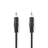 Nedis CAGL22000BK20 sztereo audio kábel, 3,5 mm jack dugó - 3,5 mm jack dugó, 2m