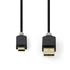 Nedis CCBW60600AT10 USB kábel, USB2.0 Gen 1, USB-A dugó - USB-C dugó, 60 W | 480 Mbps, 1 m