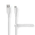 Nedis CCGB60800WT15 flexibilis USB A - USB C (USB-C) kábel, USB2.0, 15W, hossz 1,5m, fehér rugalmas szilikon