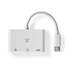 Nedis CCGB64790WT01 USB-C multiport, USB C - USB-A anya / USB- anya / 3,5 mm-es anya