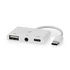 Nedis CCGB64790WT01 USB-C multiport, USB C - USB-A anya / USB- anya / 3,5 mm-es anya