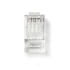 Nedis CCGB89305TP sodrott kábelre, UTP RJ45 CAT6 csatlakozó dugó, szerelhető, aranyozott, 10db/csomag