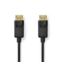 Nedis CCGL37014BK20 Displayport 1.4 kábel, 8K@60Hz, aranyozott csatlakozók, 2m
