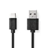 Nedis CCGL60600BK20 USB A - USB C (USB-C) kábel, USB2.0, 15W, hossz 2m