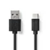 Nedis CCGL60601BK20 USB A - USB C (USB-C) kábel, 5W, hossz 2m