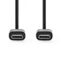 Nedis CCGL60700BK10 USB C - USB C (USB-C) kábel, USB2.0, 60W, hossz 1m