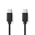 Nedis CCGL60700BK10 USB C - USB C (USB-C) kábel, USB2.0, 60W, hossz 1m