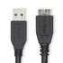 Nedis CCGL61500BK10 USB3.2 - micro-B (micro B) kábel, 5 Gbps, 1m, (USB3.1, USB3.0, USB2.0)
