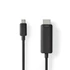 Nedis CCGL64655BK10 USB C (USB-C) - HDMI kábel, USB 3.2 Gen 1, 4K@60Hz, hossz 1m