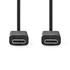 Nedis CCGL64750BK10 USB C - USB-C kábel, USB3.2 Gen 2, 240W, 20 Gbps, 1m, (USB3.1, USB3.0, USB2.0)