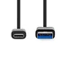 Nedis CCGW61600BK10 USB 3.2 Gen 1, USB-A dugó - USB-C (USB C) dugó kábel, 60W, 1m
