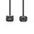 Nedis CEGL10500BK50 táp kábel IEC-320-C14 - IEC-320-C13, 3 x 1mm, hossz 5m