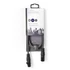 Nedis COTH15012GY10 DMX adapter kábel, XLR 3 tűs dugó, XLR 3 tűs anya,  Nikkelezett, 1,00 m,  kerek, PVC, Sötétszürke