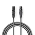 Nedis COTH15012GY30 DMX adapter kábel, XLR 3 tűs dugó, XLR 3 tűs anya,  Nikkelezett, 3 m,  kerek, PVC, Sötétszürke