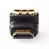 Nedis CVGB34901BK HDMI átalakító adapter, aranyozott 90°-os, pipa