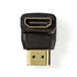 Nedis CVGB34901BK HDMI átalakító adapter, aranyozott 90°-os, pipa