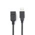 Nedis CCGL60010BK30 USB hosszabító / toldó kábel, USB 2.0 | USB-A dugó  USB-A hüvely  480 Mbps, 3m