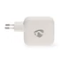 Nedis WGCHA100WWT töltő 100 W, GaN, PD3.0, QC 2,5 / 3,0 / 5,0 A, Kimenetek száma: 3, USB-A / 2x USB-C, fehér