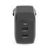 Nedis WGCHA45WBK töltő 45 W | GaN | PD3.0, Gyorstöltési funkció, 2,25 / 3,0 A, 2x USB-C, Automatikus feszültségválasztás