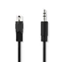 Nedis CAGL20100BK10 audio kábel 5p DIN dugó - 3,5mm szereo jack dugó, hossz 1m