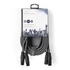 Nedis COTH15030GY50 balanced/szimmetrikus félprofi XLR audio kábel, 2 x XLR 3p dugó - 2 x XLR 3p aljzat, 5m, rugalmas