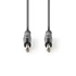 Nedis COTH23000GY15 félprofi audio kábel, 2 x 6,35mm mono jack dugó, hossz 1.5m, rugalmas