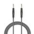 Nedis COTH23000GY30 félprofi audio kábel, 2 x 6,35mm mono jack dugó, hossz 3m, rugalmas