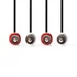 Nedis CAGL24200BK15 sztereo audio kábel, 2 X RCA dugó - 2 X RCA dugó, hossz 1.5m
