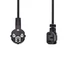 Nedis CEGL10020BK20 tápkábel IEC-320-C13, 3 x 0.75 mm, pipa csatlakozó, hossz 2m